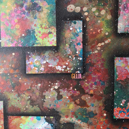 Essence - 80x60 - 2021 - Tableau abstrait géométrique moderne coloré