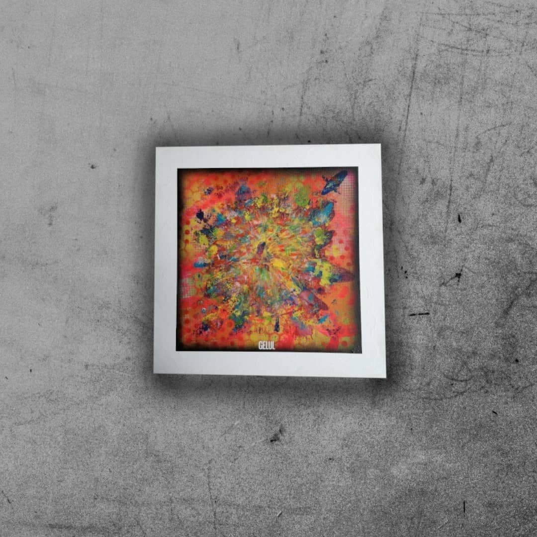 Sun - 40x40cm - 2021 - Tableau abstrait coloré