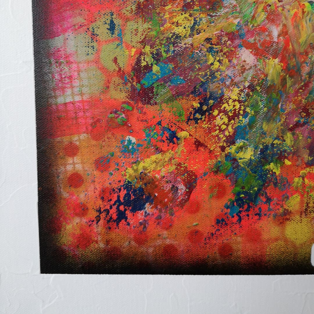 Sun - 40x40cm - 2021 - Tableau abstrait coloré