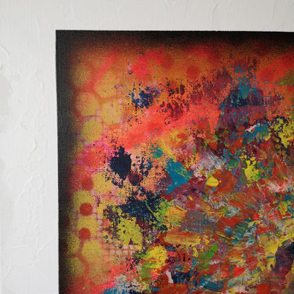 Sun - 40x40cm - 2021 - Tableau abstrait coloré