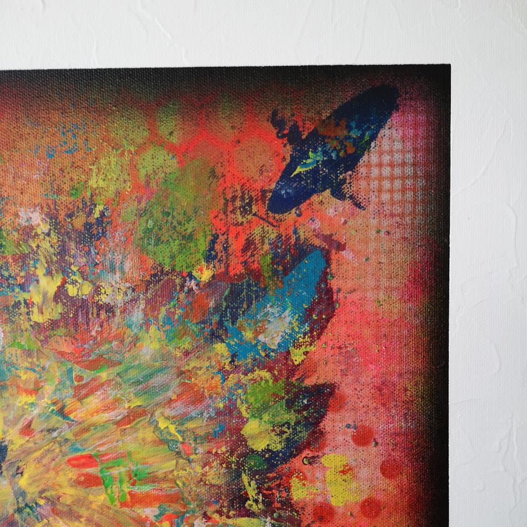 Sun - 40x40cm - 2021 - Tableau abstrait coloré
