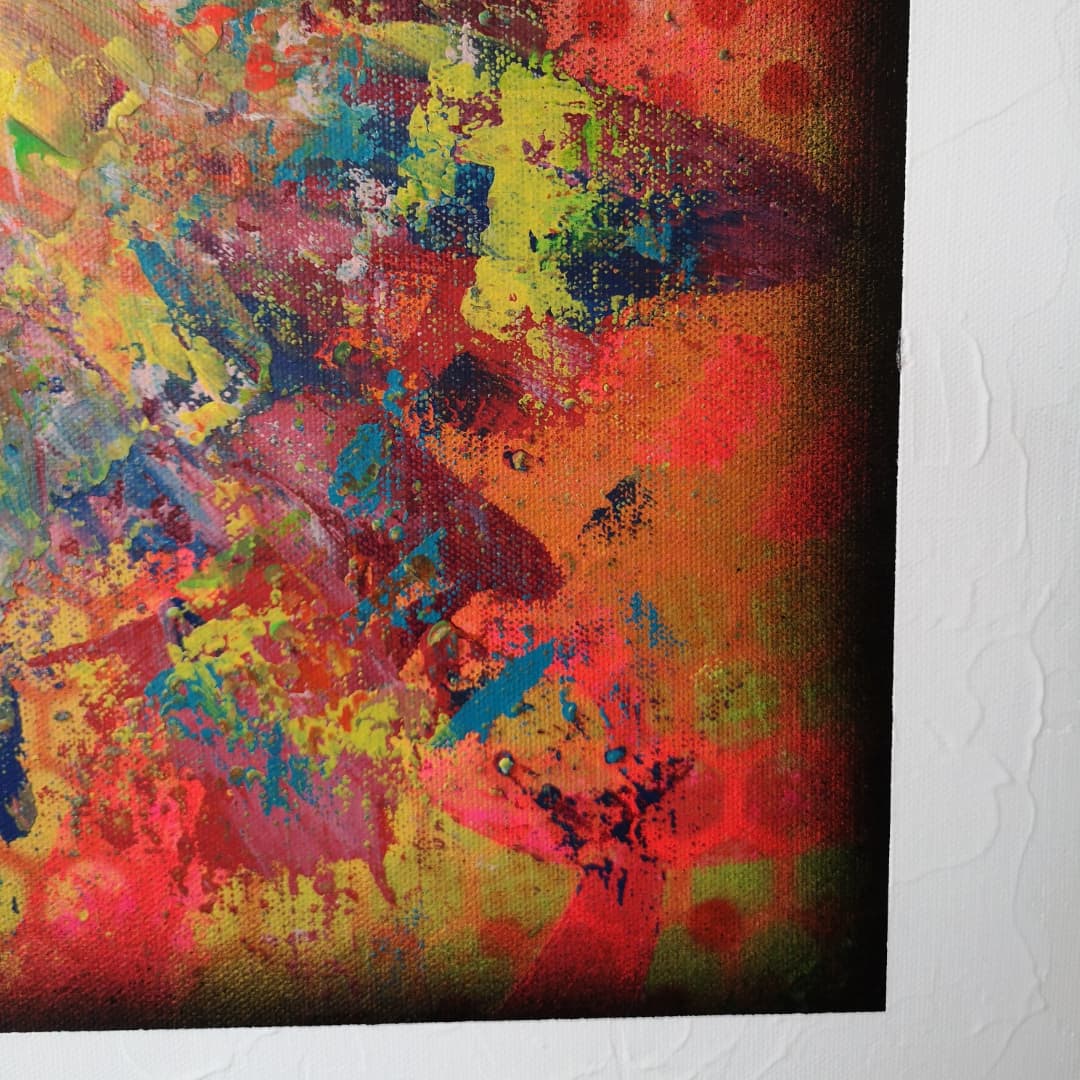 Sun - 40x40cm - 2021 - Tableau abstrait coloré
