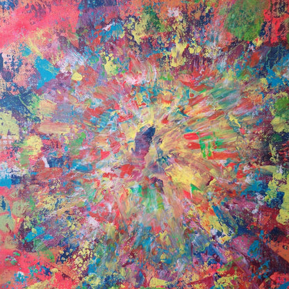 Sun - 40x40cm - 2021 - Tableau abstrait coloré
