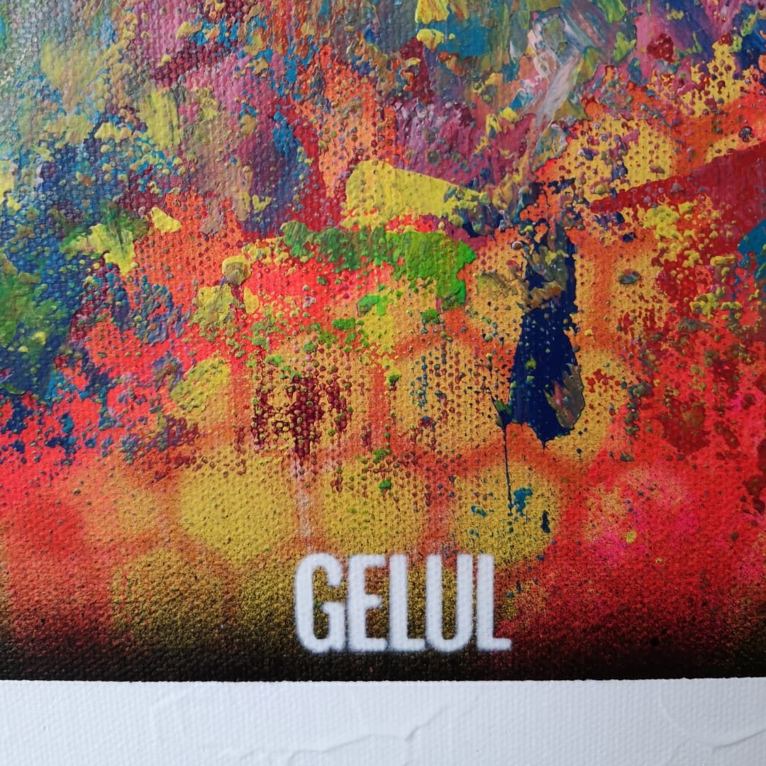 Sun - 40x40cm - 2021 - Tableau abstrait coloré