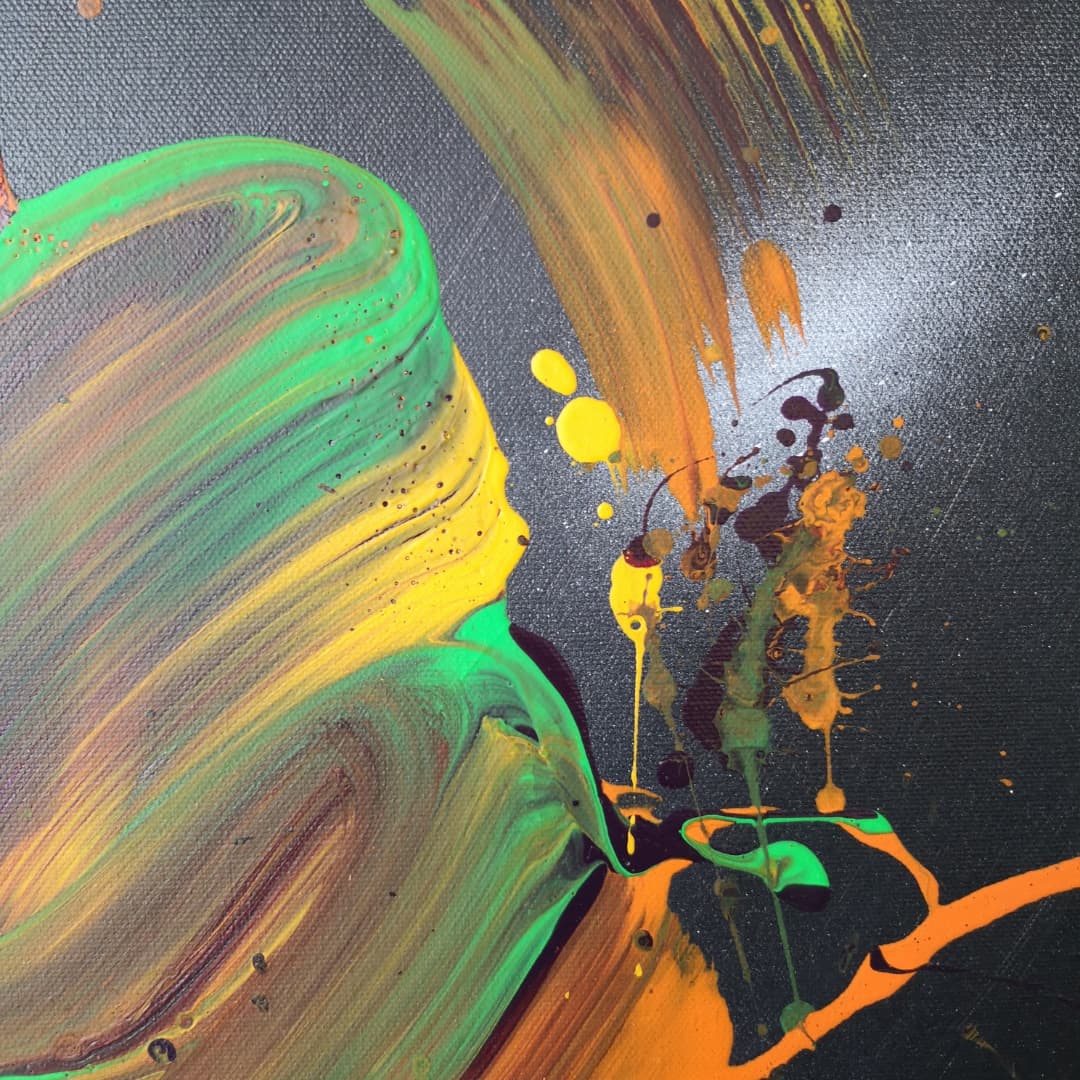 Wind - 40x40cm - 2021 - Tableau moderne abstrait coloré