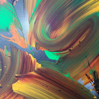 Wind - 40x40cm - 2021 - Tableau moderne abstrait coloré