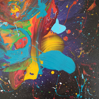 Storm - 80x80cm - 2022 - Tableau abstrait moderne coloré