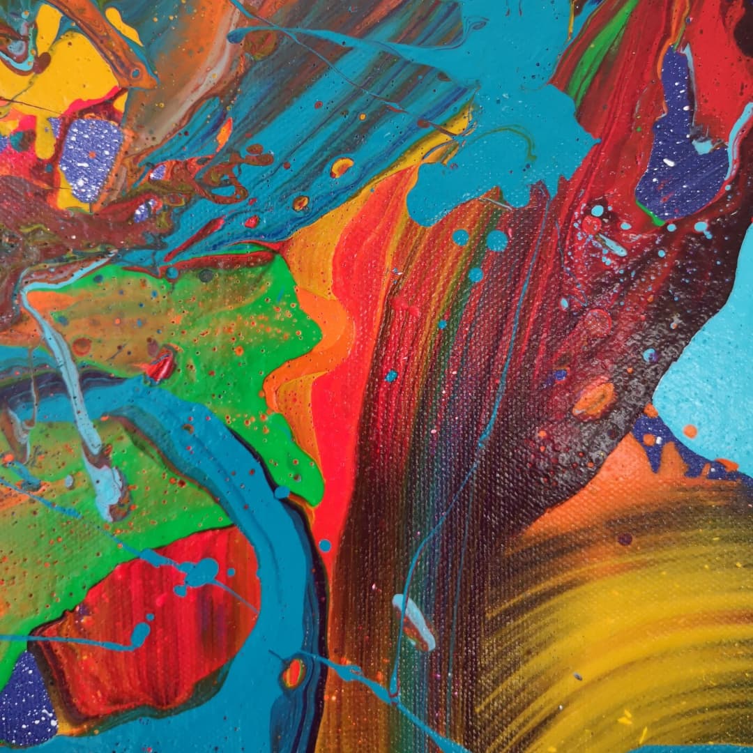 Storm - 80x80cm - 2022 - Tableau abstrait moderne coloré
