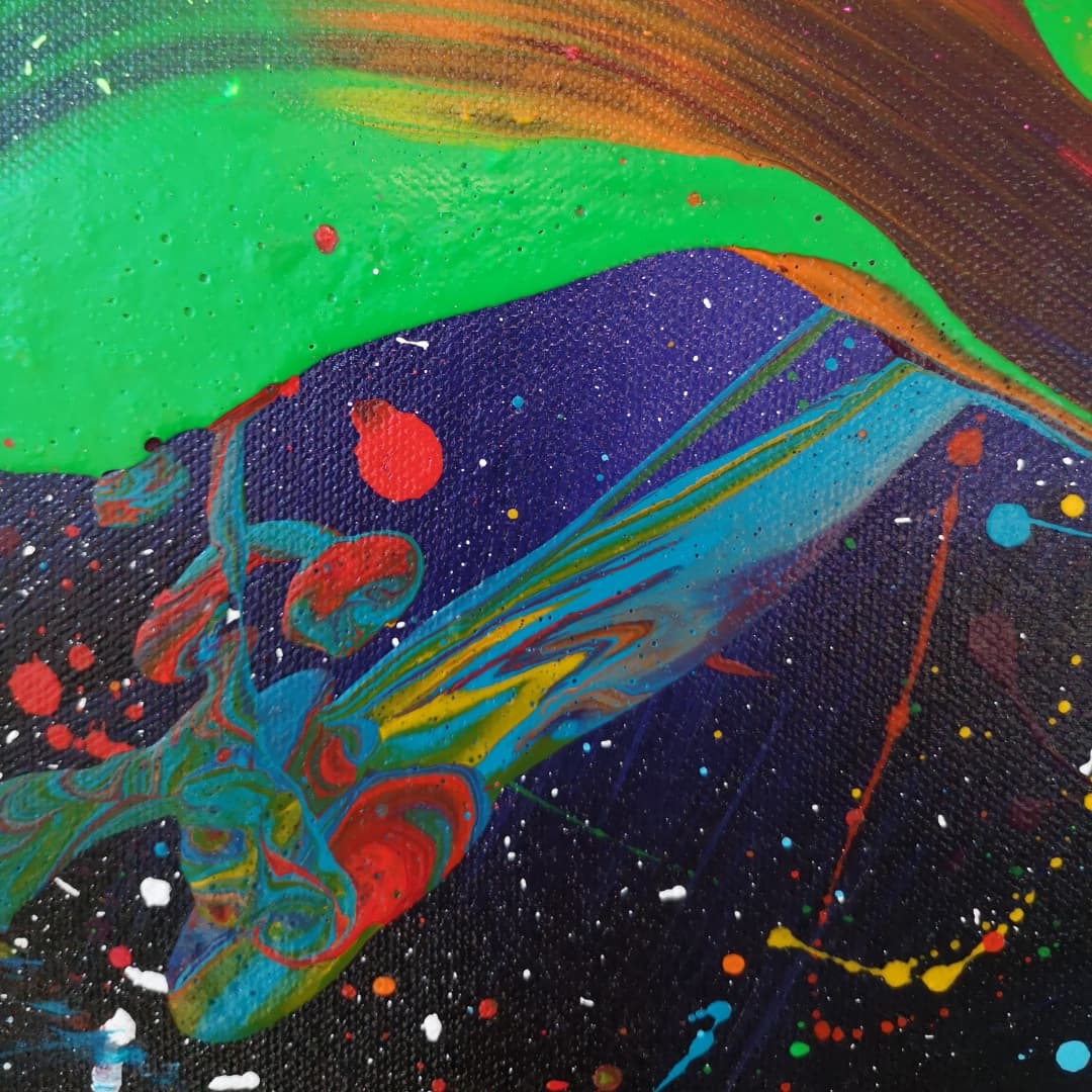 Storm - 80x80cm - 2022 - Tableau abstrait moderne coloré