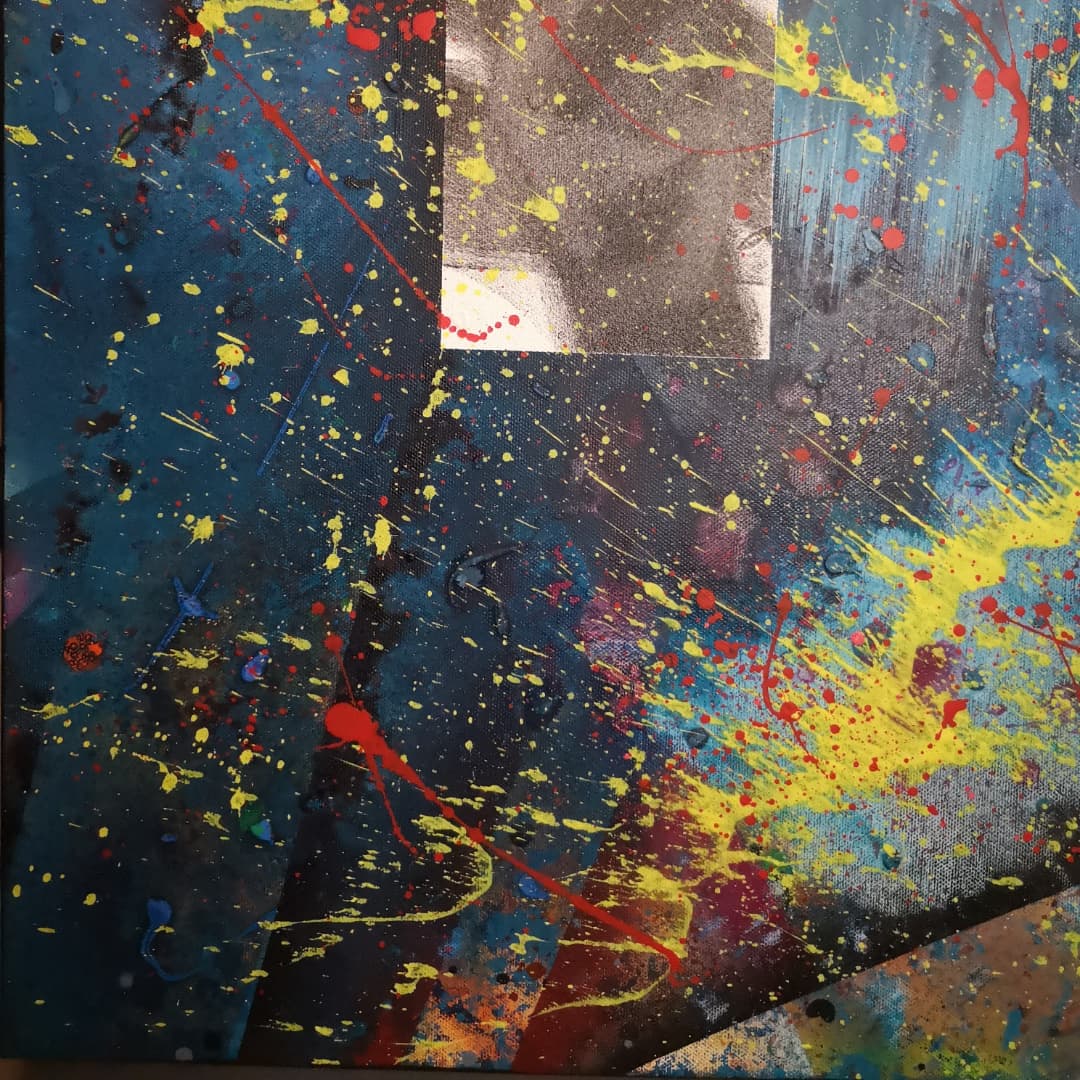 Vestige - 100x100cm - 2021 - Tableau abstrait moderne coloré