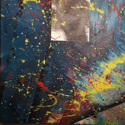 Vestige - 100x100cm - 2021 - Tableau abstrait moderne coloré