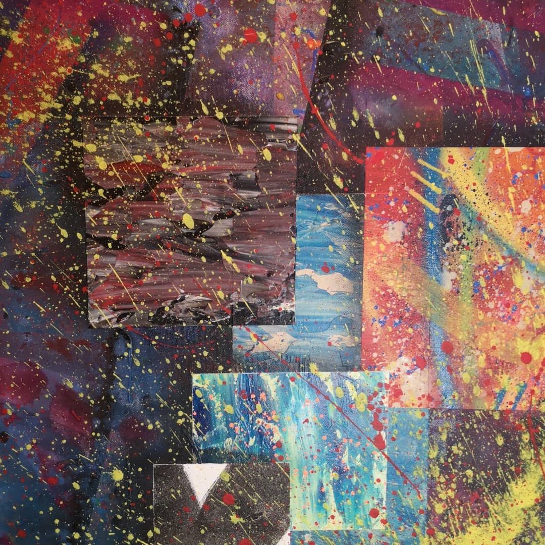 Vestige - 100x100cm - 2021 - Tableau abstrait moderne coloré