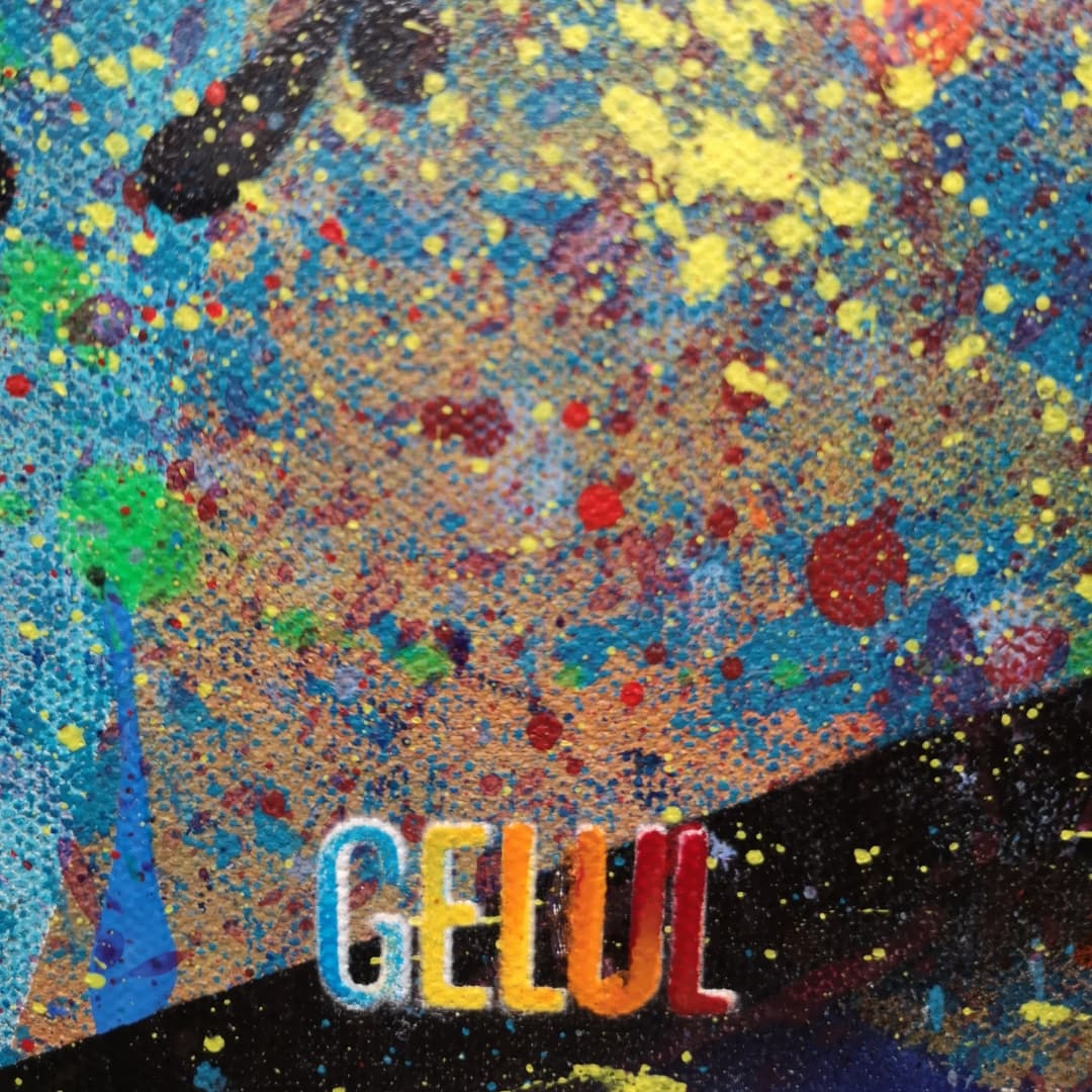 Vestige - 100x100cm - 2021 - Tableau abstrait moderne coloré