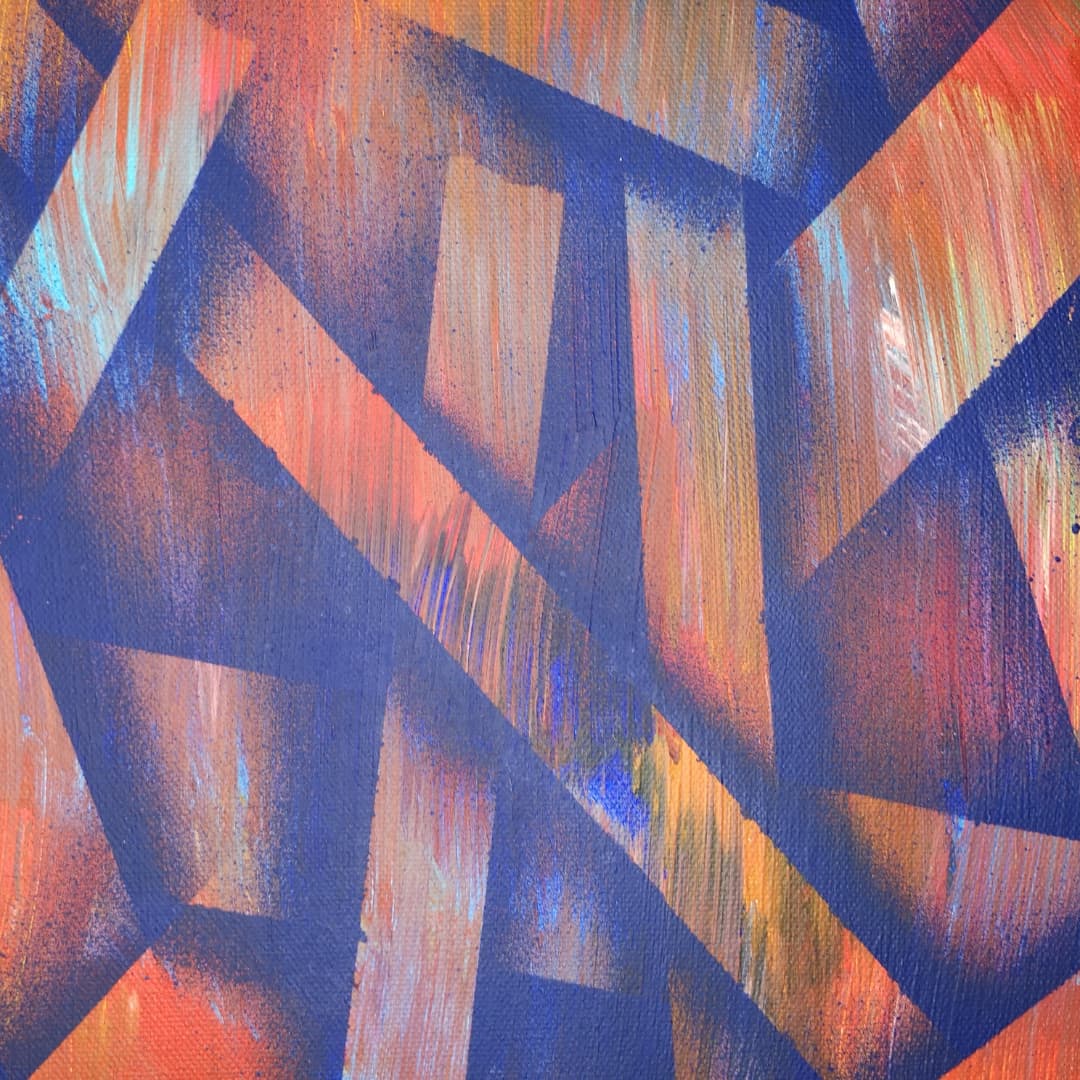 Alliance - 60x60cm - 2021 - Tableau abstrait coloré géométrique