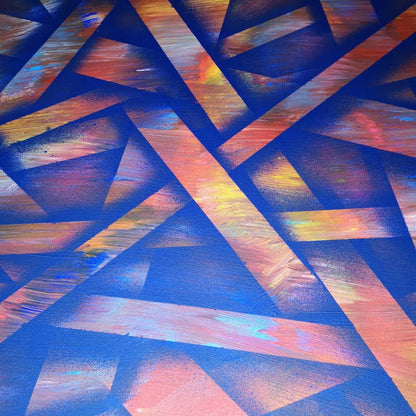 Alliance - 60x60cm - 2021 - Tableau abstrait coloré géométrique