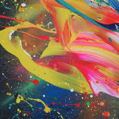 Gulf Stream - 60x80 - 2022 - Tableau abstrait moderne coloré