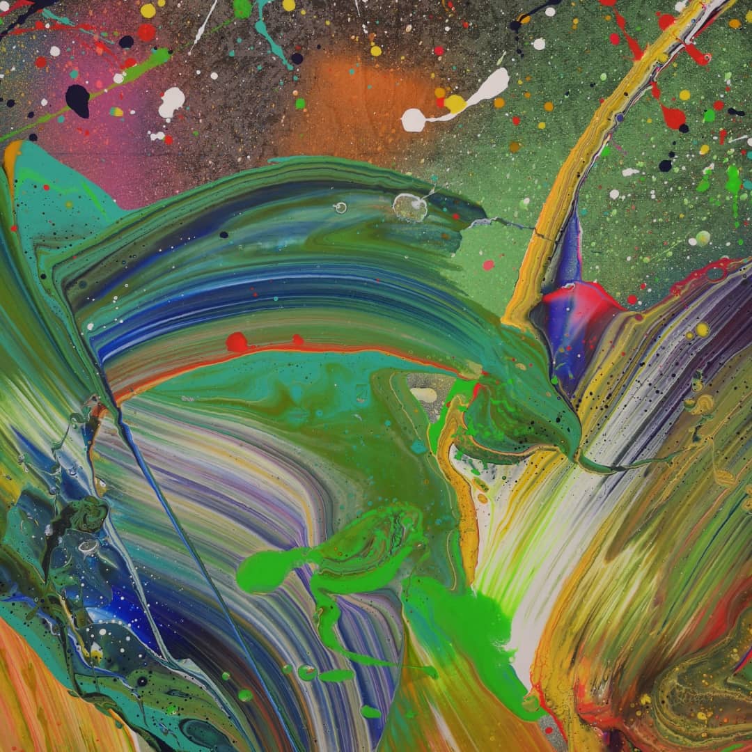 Gulf Stream - 60x80 - 2022 - Tableau abstrait moderne coloré
