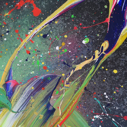 Gulf Stream - 60x80 - 2022 - Tableau abstrait moderne coloré