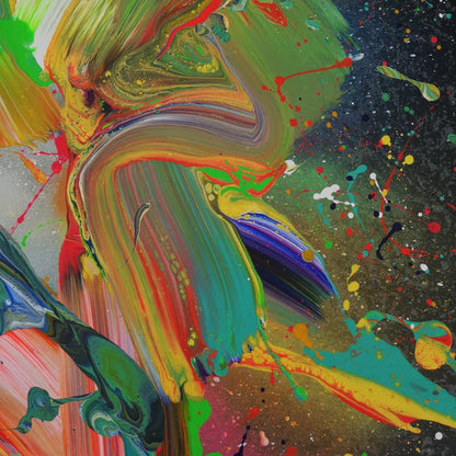 Gulf Stream - 60x80 - 2022 - Tableau abstrait moderne coloré