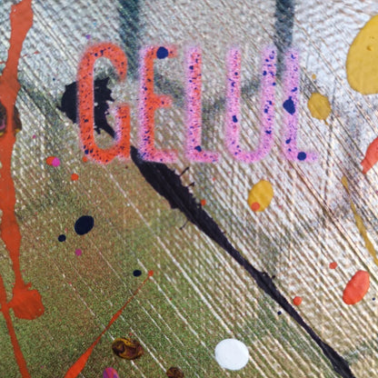 Souffle d'Or - 60x81cm - 2022 - Tableau abstrait coloré moderne
