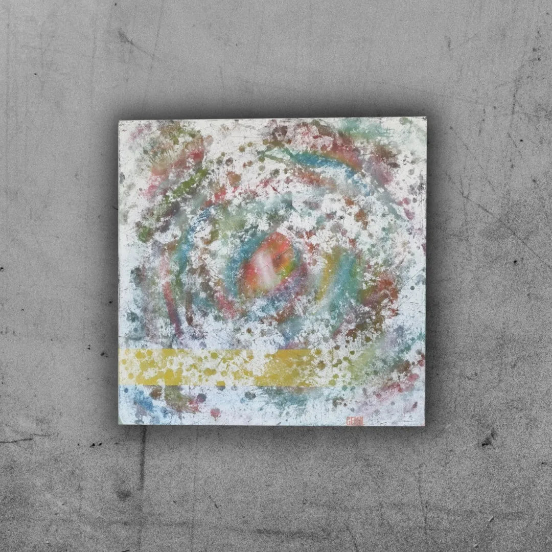 Boréale - 60x60cm - 2022 - Tableau abstrait moderne coloré