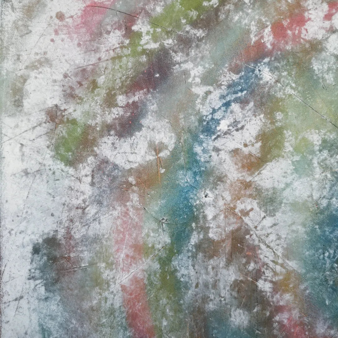 Boréale - 60x60cm - 2022 - Tableau abstrait moderne coloré