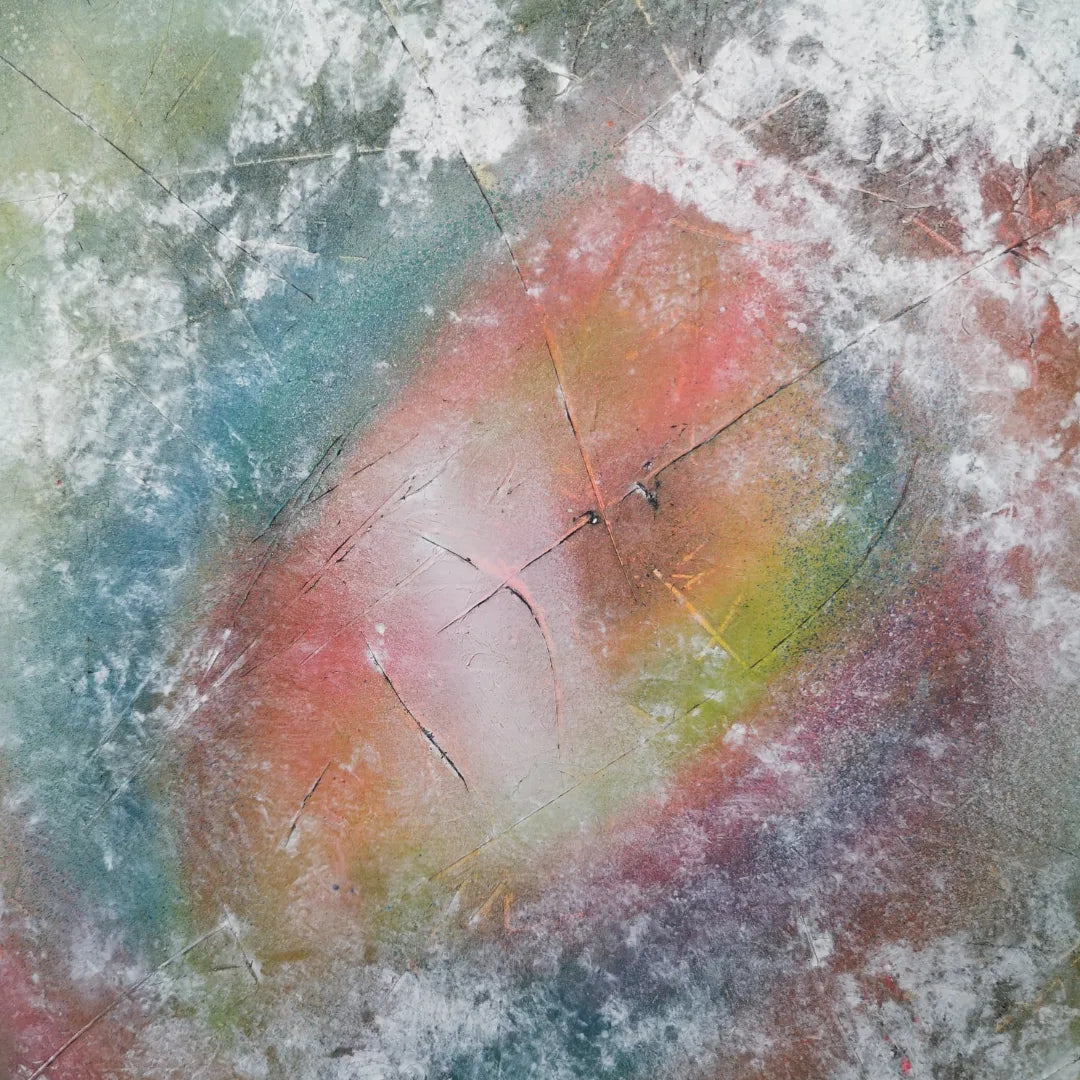 Boréale - 60x60cm - 2022 - Tableau abstrait moderne coloré