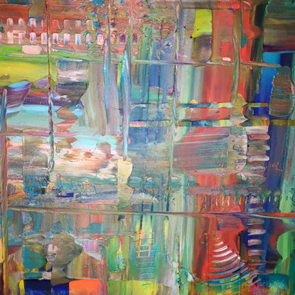 Urbanity - 60x60cm - 2022 - Tableau abstrait moderne coloré