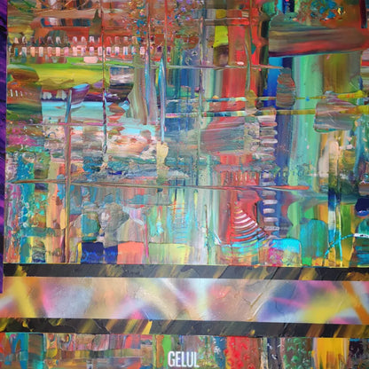Urbanity - 60x60cm - 2022 - Tableau abstrait moderne coloré