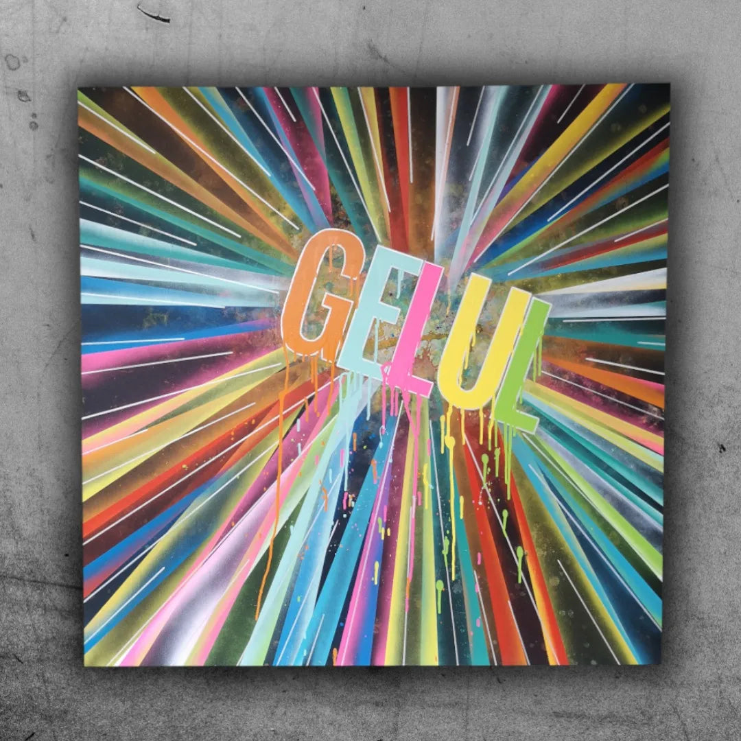 Moi Je - 100x100cm - 2022 - Tableau moderne abstrait coloré