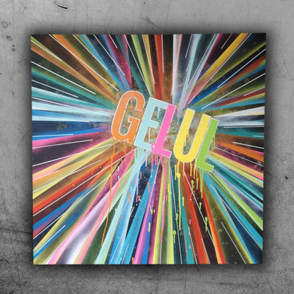 Moi Je - 100x100cm - 2022 - Tableau moderne abstrait coloré