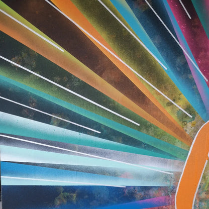 Moi Je - 100x100cm - 2022 - Tableau moderne abstrait coloré