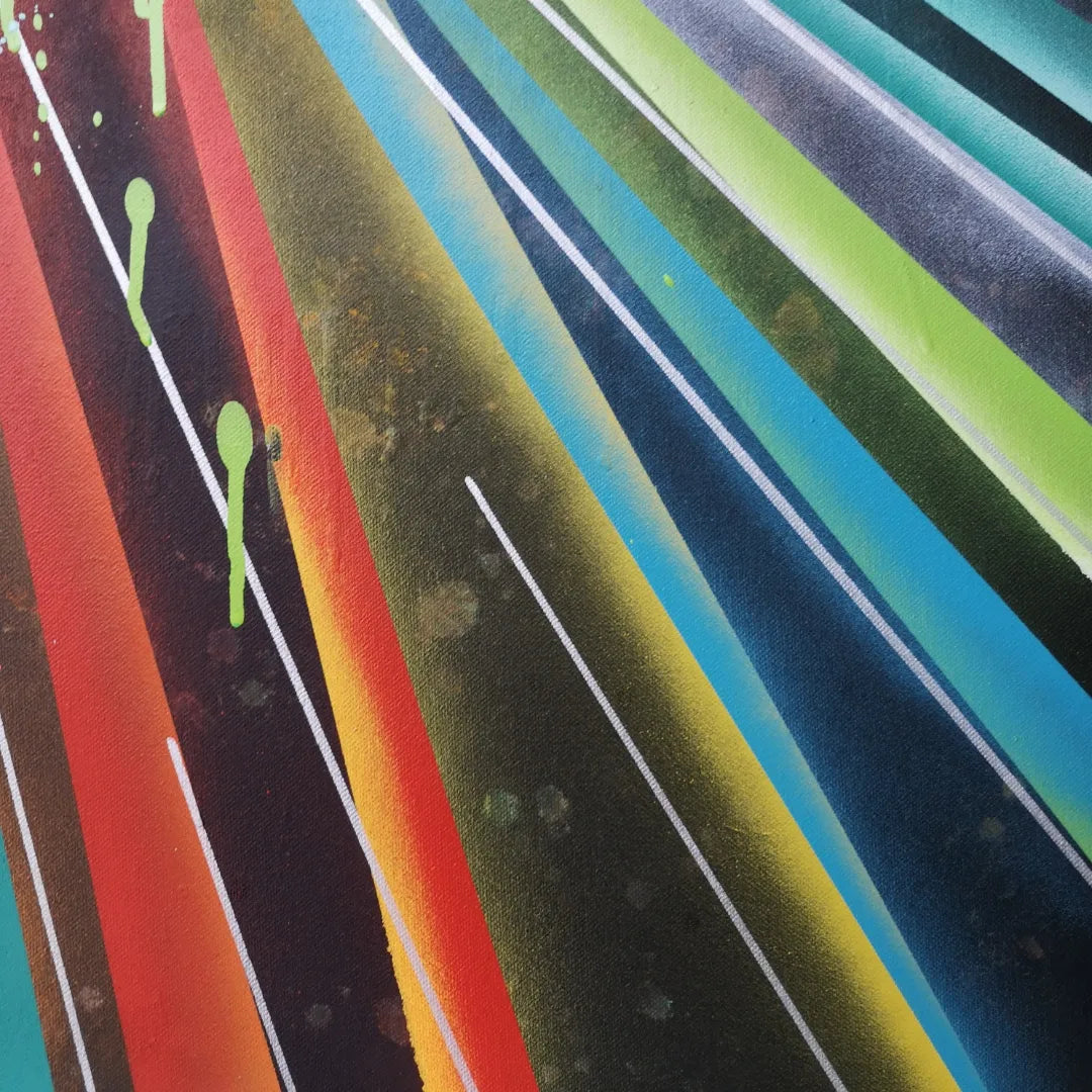 Moi Je - 100x100cm - 2022 - Tableau moderne abstrait coloré