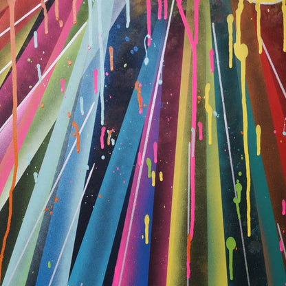 Moi Je - 100x100cm - 2022 - Tableau moderne abstrait coloré