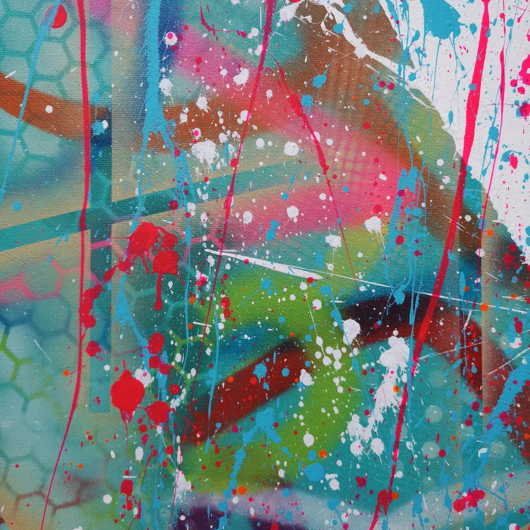 Lagoon - 50x150cm - 2022 - Tableau moderne abstrait coloré