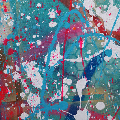 Lagoon - 50x150cm - 2022 - Tableau moderne abstrait coloré