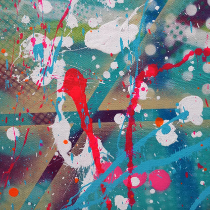 Lagoon - 50x150cm - 2022 - Tableau moderne abstrait coloré