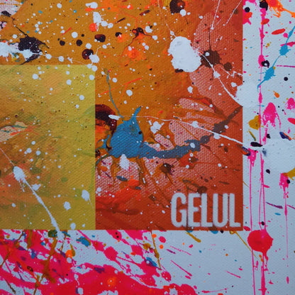 Festival - 80x80cm - 2022 - tableau moderne abstrait coloré