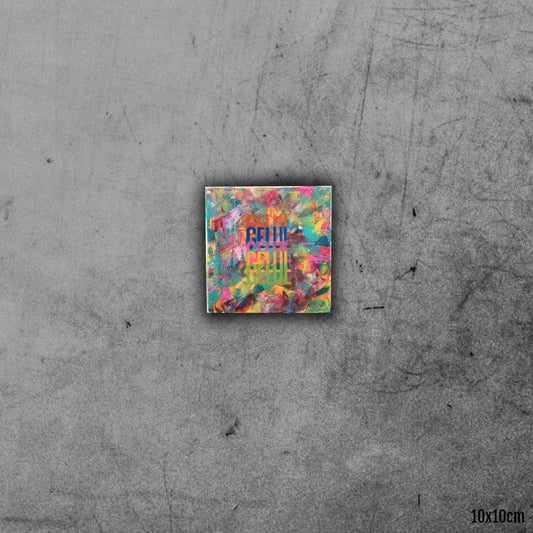 Nous Je mini - 20x20cm 2022 - tableau abstrait moderne coloré