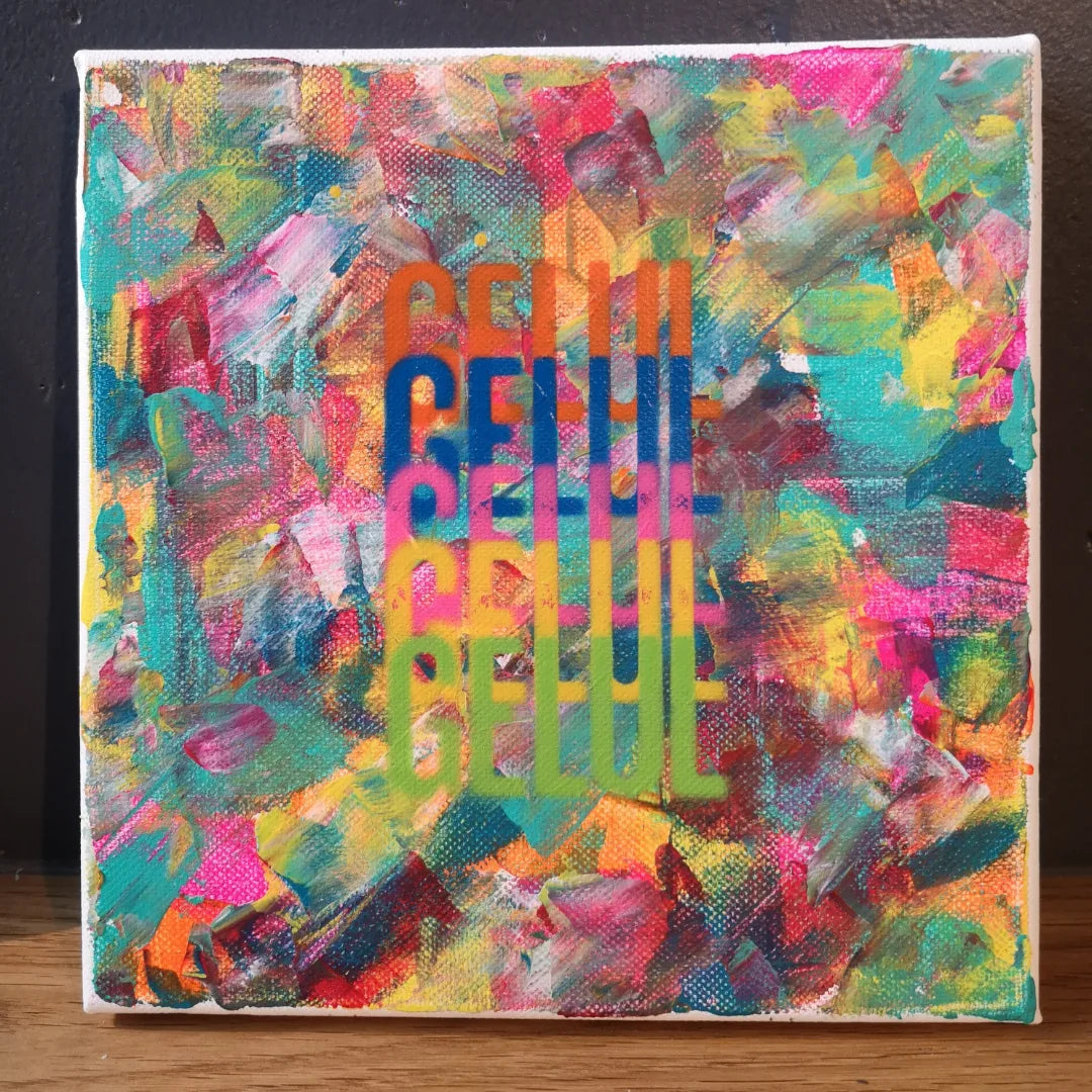 Nous Je mini - 20x20cm 2022 - tableau abstrait moderne coloré