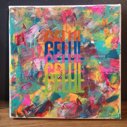 Nous Je mini - 20x20cm 2022 - tableau abstrait moderne coloré