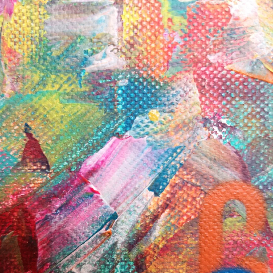 Nous Je mini - 20x20cm 2022 - tableau abstrait moderne coloré