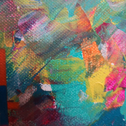 Nous Je mini - 20x20cm 2022 - tableau abstrait moderne coloré