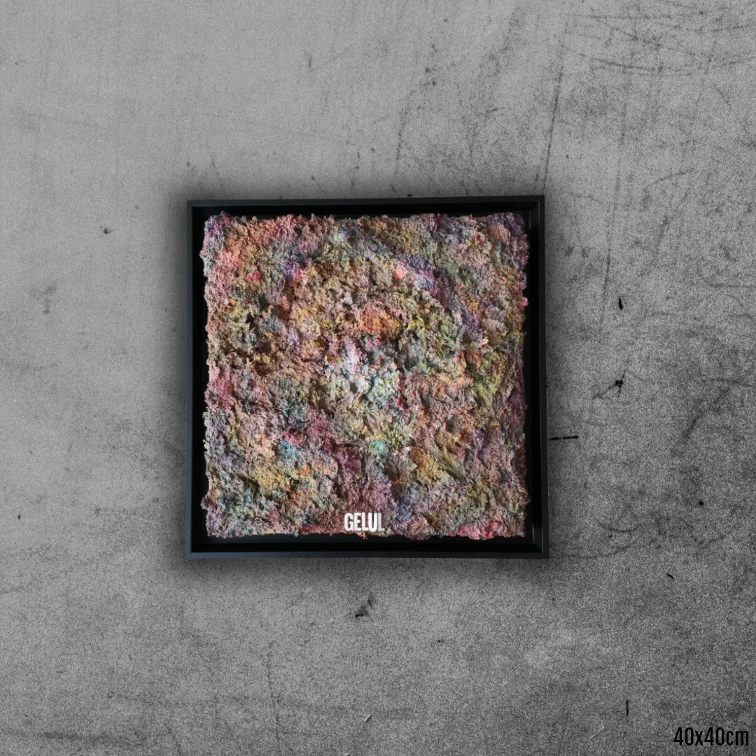 Pâte-à-ciel - 40x40cm - 2022 - Tableau abstrait moderne en relief