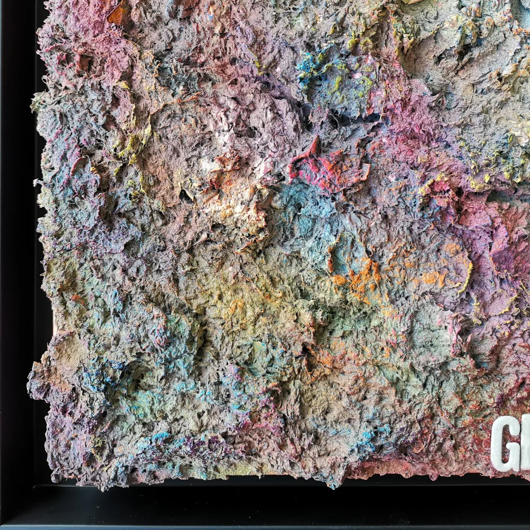Pâte-à-ciel - 40x40cm - 2022 - Tableau abstrait moderne en relief
