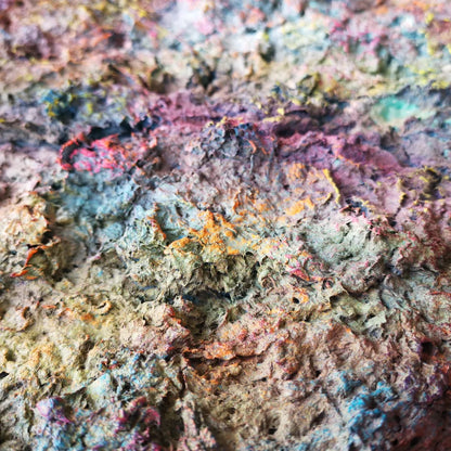 Pâte-à-ciel - 40x40cm - 2022 - Tableau abstrait moderne en relief