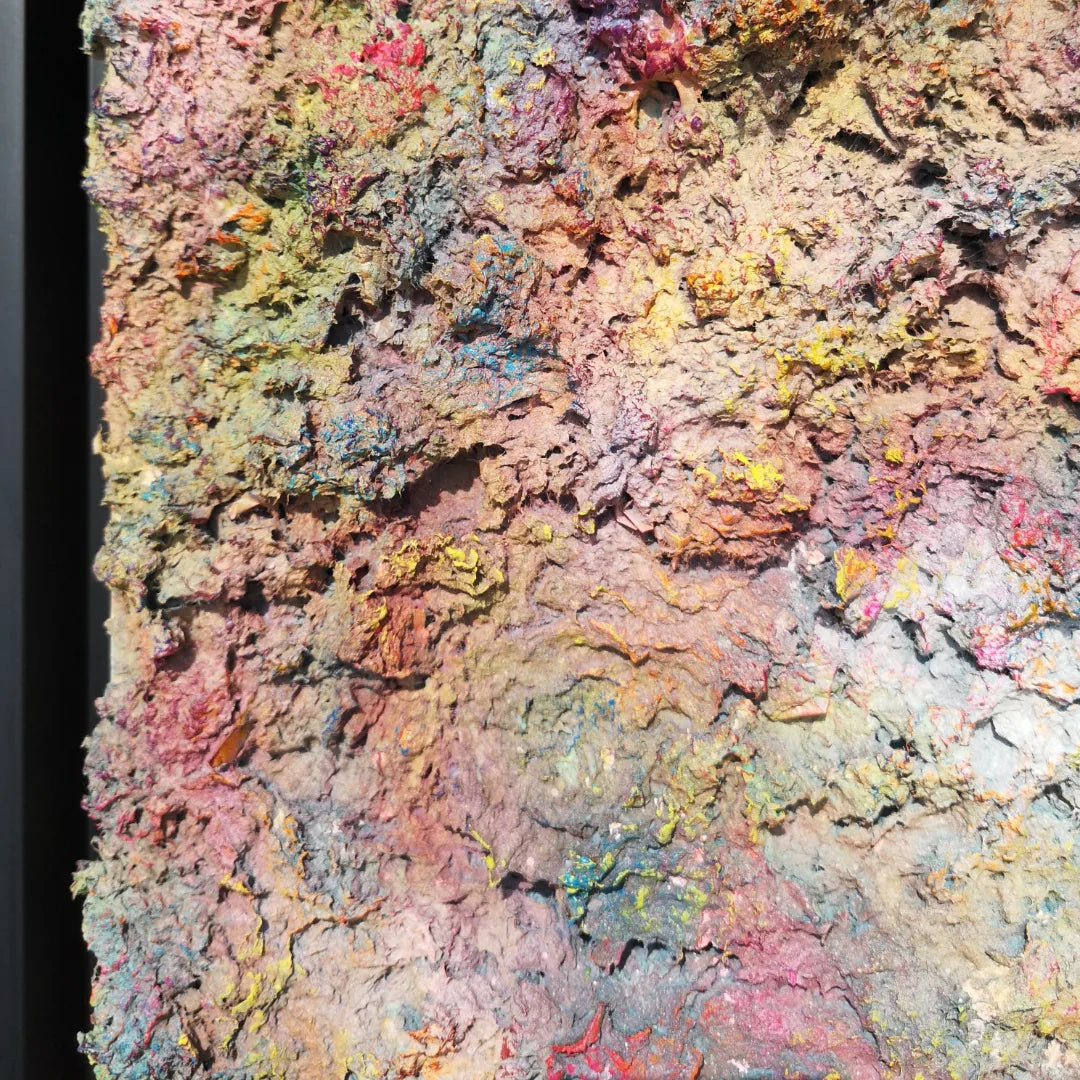Pâte-à-ciel - 40x40cm - 2022 - Tableau abstrait moderne en relief
