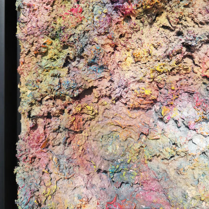 Pâte-à-ciel - 40x40cm - 2022 - Tableau abstrait moderne en relief