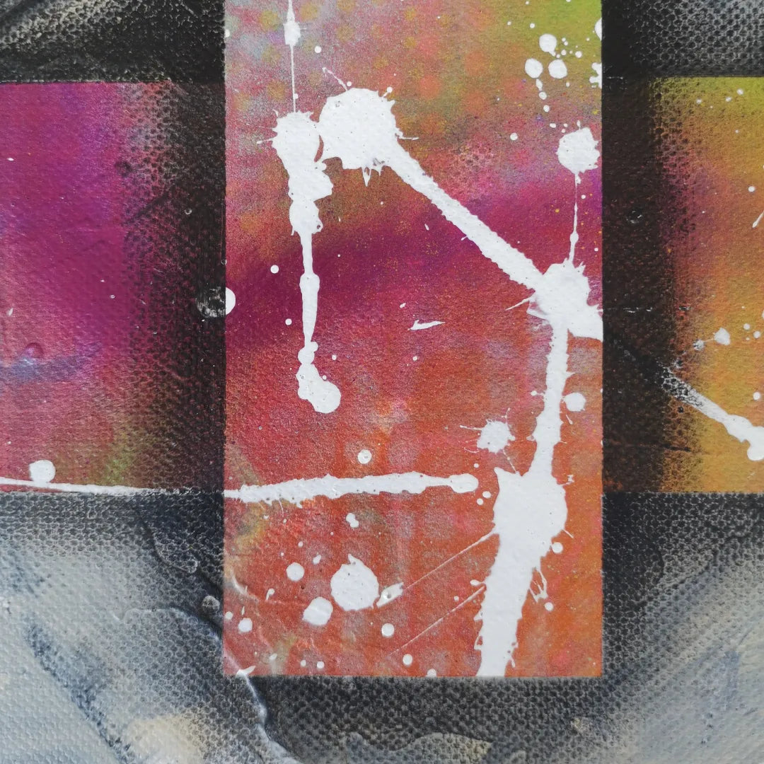 Kapla n2 - 30x30cm - 2022 - Tableau abstrait moderne coloré