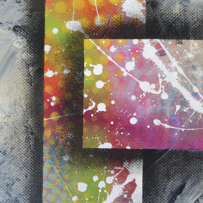 Kapla n2 - 30x30cm - 2022 - Tableau abstrait moderne coloré